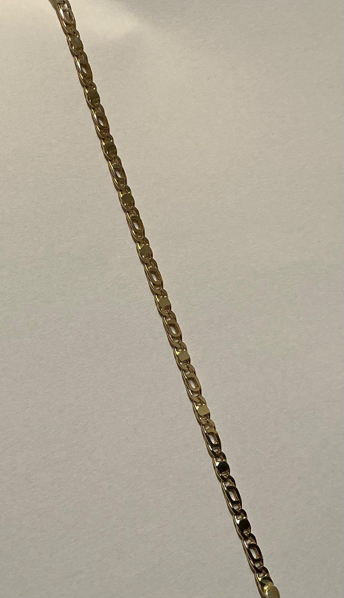Gouden armband massief met karabijnslot