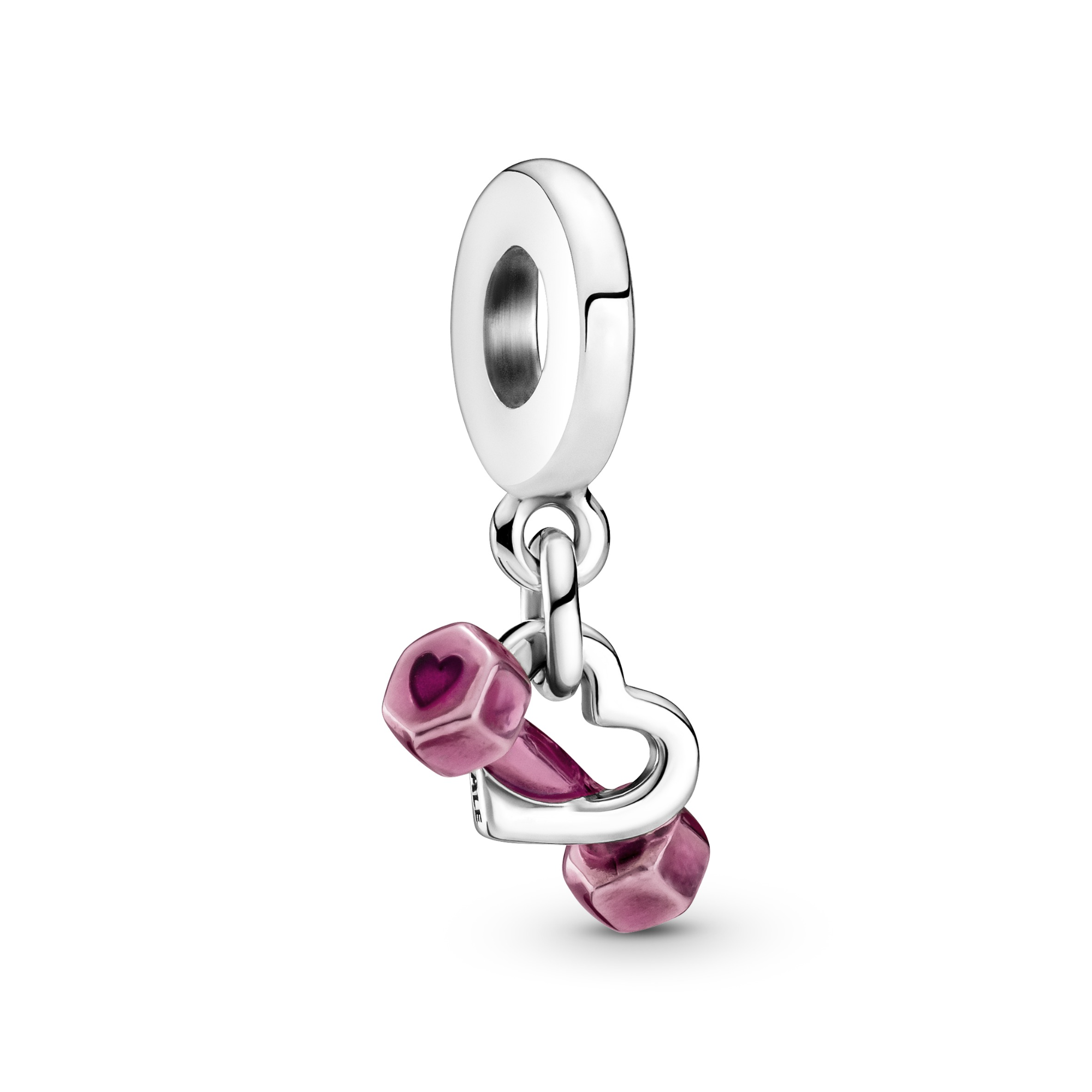 Pandora - Zilveren bedel, gewicht roze, dumbbell pink - 799545C01