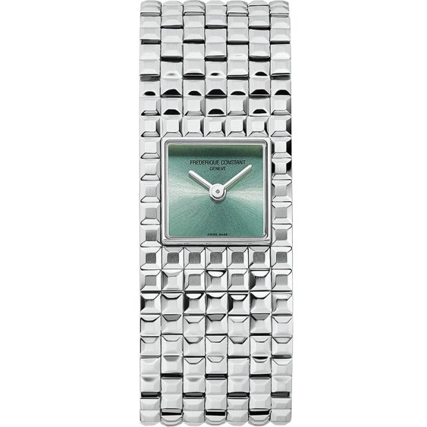 Ontdek de stijlvolle vierkante horloge met een groene mat analoge wijzerplaat. Uitgerust met krasbestendig saffierglas, zilverkleurige kast en canvasband. Dit polshorloge, waterbestendig tot niveau 3, is ideaal voor dagelijks gebruik en past perfect bij zowel casual als zakelijke outfits. Draag hem losjes om je pols voor een relaxte uitstraling. Geen lichtfunctie of wijzerplaatindex.