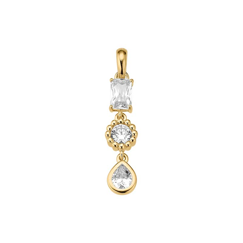 Der Anh&auml;nger 925 gelb Zirkonia goldplattiert, Modellnummer 5-216797-001, besticht durch seine eleganten Zirkonia-Steine und das luxuri&ouml;se, gelb-goldene Finish. Dieser Schmuckst&uuml;ck ist ideal f&uuml;r besondere Anl&auml;sse und kann hervorragend an einer dezenten Kette getragen werden, die das Funkeln der Zirkonia-Steine in den Mittelpunkt stellt. Perfekt f&uuml;r den eleganten, stilvollen Auftritt.