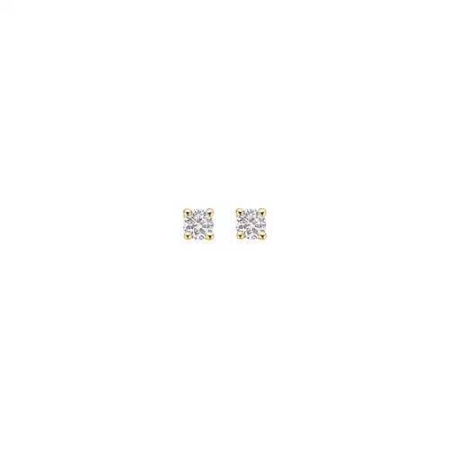 Blush 14k geelgouden oorstekers met lab diamant 2x 0.10crt