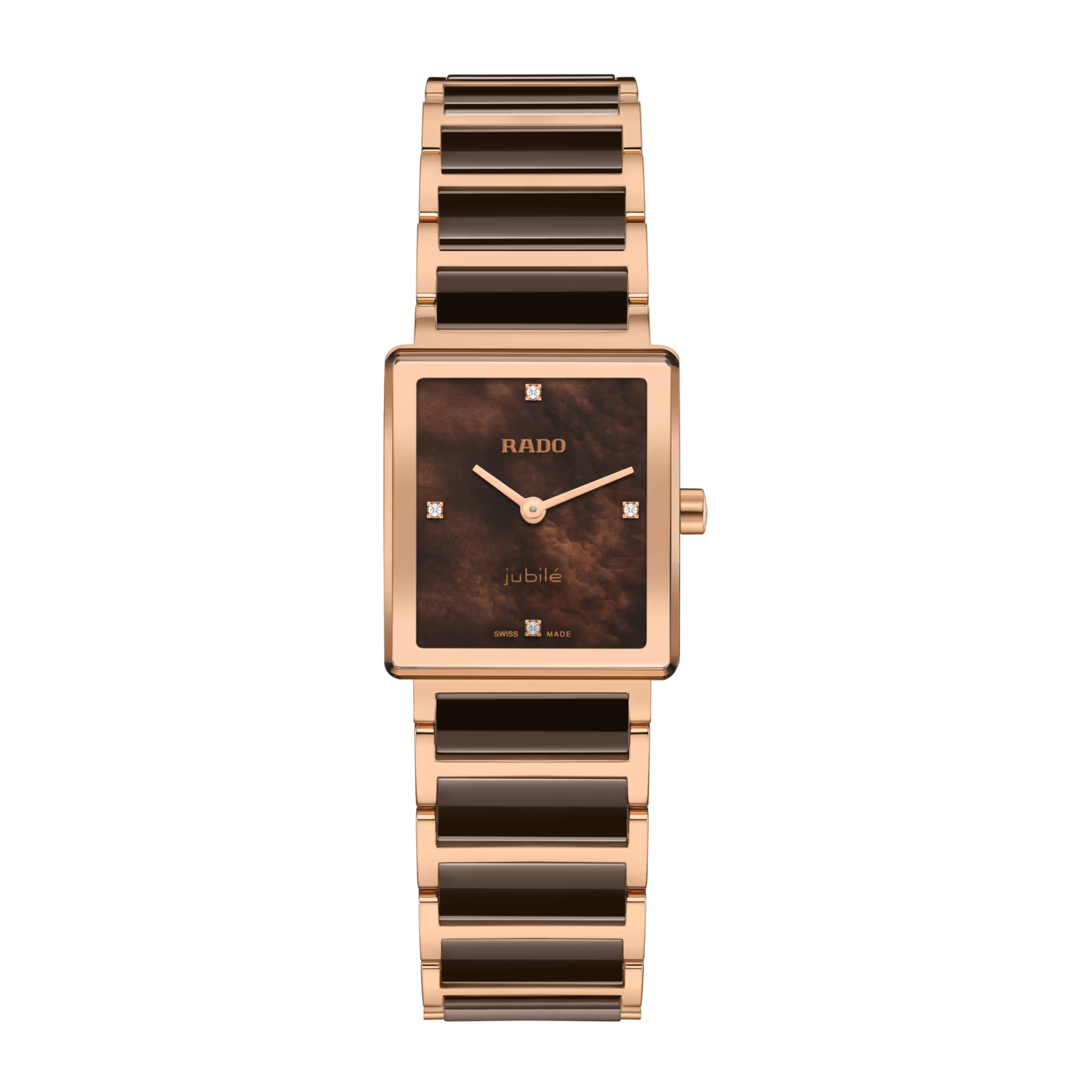 Rado Integral Diamonds ros&eacute;goud bruin 23 mm | R20251912