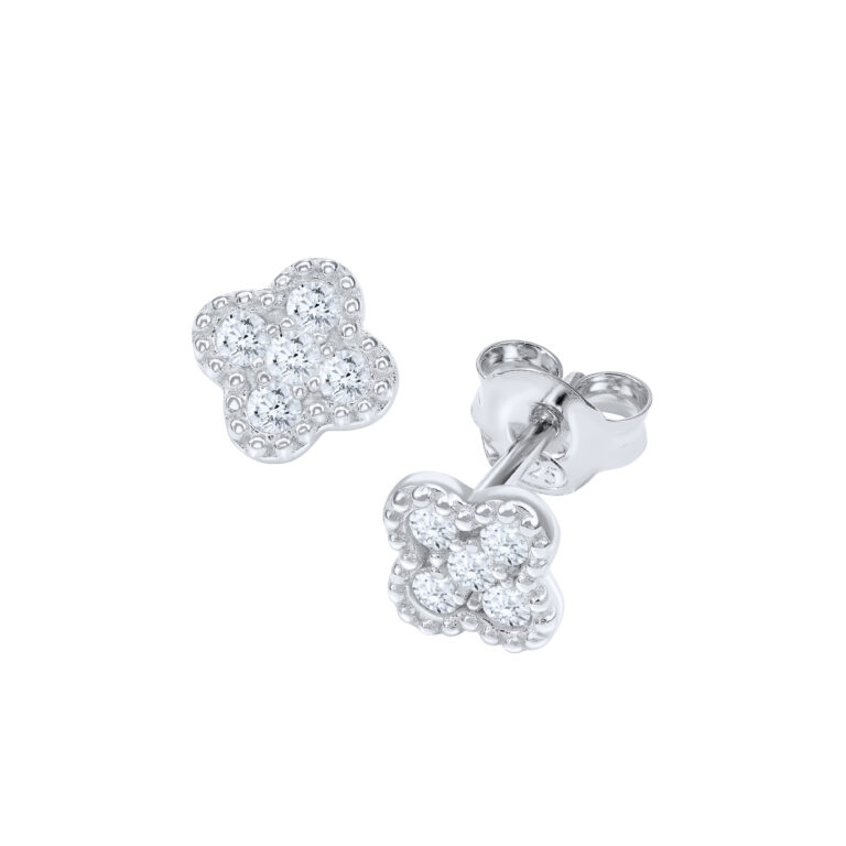Die Ohrstecker Bl&uuml;te Silber mit der Modellnummer 414359 bestechen durch ihr elegantes Design und einen Lab Grown Diamanten von 0,025 ct. Diese Diamant-Ohrstecker sind ein perfektes Accessoire f&uuml;r jeden Anlass und passen ideal zu sowohl formellen als auch l&auml;ssigen Outfits. Tragen Sie sie, um jedem Look einen Hauch von zeitloser Eleganz zu verleihen.