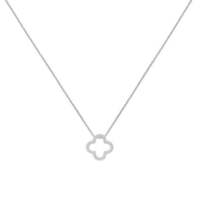 Das Collier Silber Bl&uuml;te mit Lab Grown Diamant (0,182 ct) und der Modellnummer 915539450 besticht durch seine Eleganz. Aus 925er Sterlingsilber gefertigt, passt das silberfarbene Schmuckst&uuml;ck perfekt zu jedem Outfit. Am besten kombiniert man es mit einem schlichten Top oder Kleid, um die Sch&ouml;nheit der Kette hervorzuheben. Ideal f&uuml;r stilvolle Anl&auml;sse.