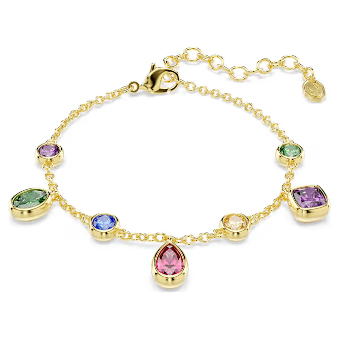 Deze veelkleurige armband is ontworpen om u een boost te geven en straalt positiviteit en charme uit. Elke Swarovski Zirkonia heeft een andere vorm en tint, wat zorgt voor een sieraad vol expressief karakter. Imber-sieraden vallen in elkaar als een regenbui van verschillende metalen, rijke texturen en kristallen. Een combinatie die een zacht vleugje licht toevoegt aan alles wat je draagt.

Artikelnr.: 5759809
Collectie:  Imber
Lengte (minimum - maximum): 15.5 - 20 cm
Breedte: 0.7 cm
Materiaal:  18k gouden afwerking, Cubic zirconia
Kleur:  Meerkleurig
Type sluiting:  Karabijn