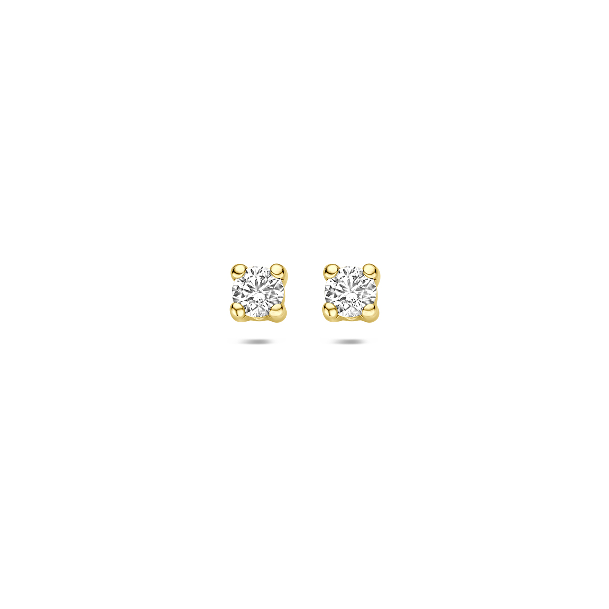 Huiscollectie - 14kt Geelgouden oorknoppen uitgevoerd met lab grown diamant - 4036284