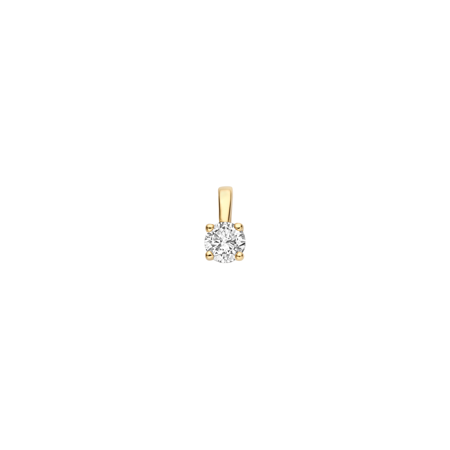 Blush Lab Diamonds - 20th anniversary, 14kt geelgouden hanger bezet met 1 briljant geslepen labgrown diamant - LG6002Y