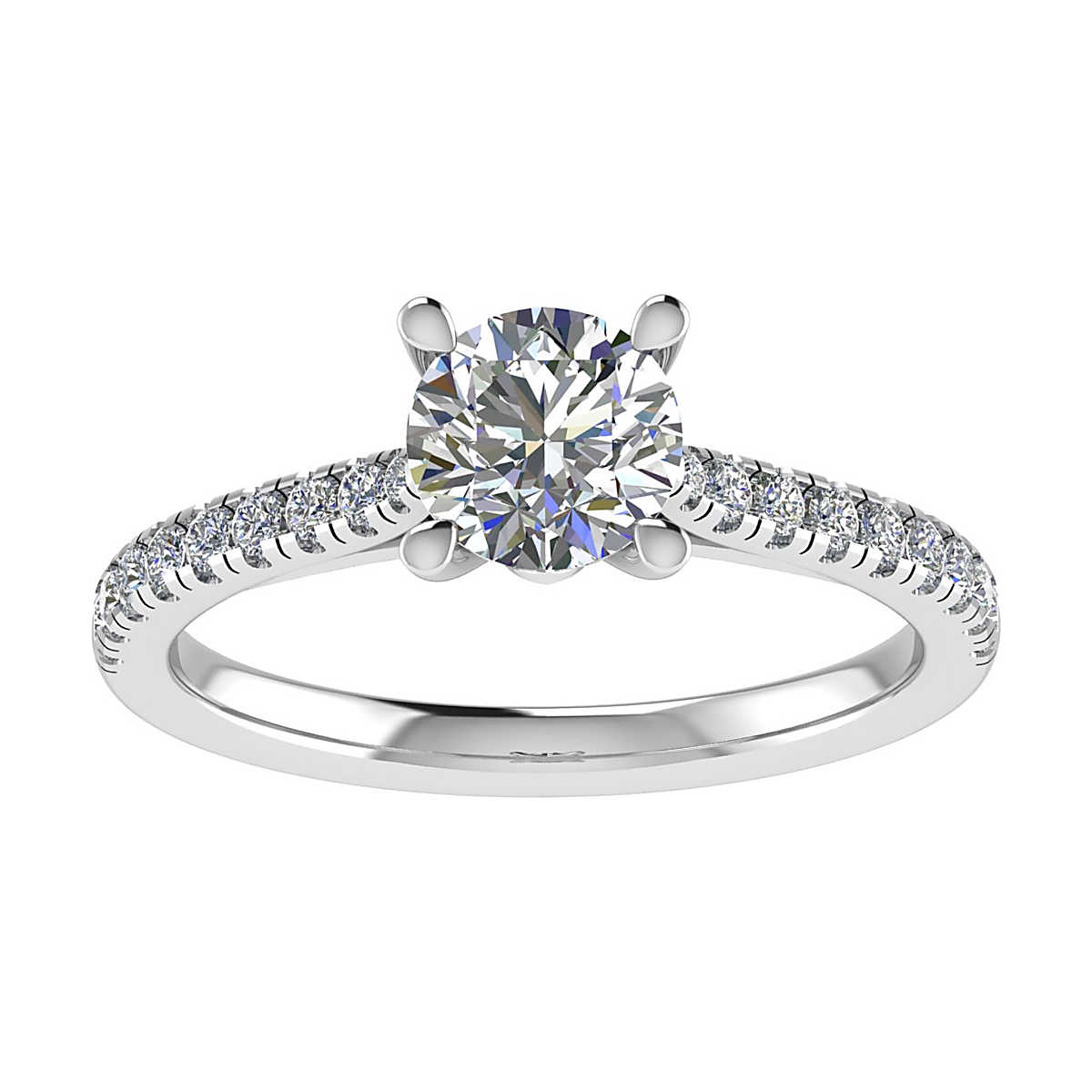 Elegante 18 Karaat Witgouden Solitairring met Pav&eacute; Diamant (0.20ct H/SI1)

Geef elk bijzonder moment of aanzoek een luxueuze uitstraling met deze elegante 18-karaats witgouden solitairring. De ring is vakkundig ontworpen rondom een schitterende, briljant geslepen diamant van 0,20 karaat met een natuurlijke H-kleur (Wit) en SI1-zuiverheid.

De sprankelende centerpiece wordt prachtig versterkt door een fijne pav&eacute;band, bezet met subtiele zijdiamanten die het licht vanuit elke hoek vangen. Een tijdloze klassieker die perfect dient als verlovingsring, gedenkwaardig jubileumcadeau of exclusieve toevoeging aan je eigen sieradencollectie.
De sprankelende diamant in het midden wordt prachtig aangevuld door de fijn gezette pav&eacute;-diamanten in de band, wat zorgt voor een maximale schittering vanuit elke hoek. Dit verfijnde sieraad is perfect als stijlvol statementstuk, luxe toevoeging aan je dagelijkse outfit, of als adembenemende verlovingsring.

Standaard uitgevoerd in maat 52, maar in ons eigen atelier op jouw gewenste maat aan te passen. Kom deze ring gerust bewonderen en passen bij onze juwelierszaak in Amsterdam, of bestel eenvoudig online met gratis en verzekerde verzending.