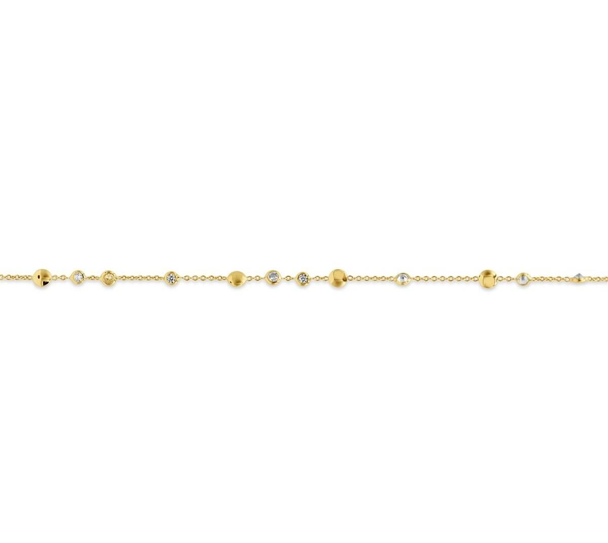 Armband met zirconia in geel goud 18 k