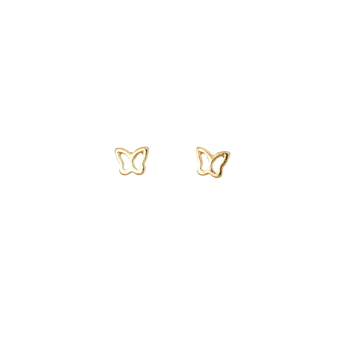 18kt Geelgouden Oorstekers in vlinder vorm.  Ze zijn nikkelvrij en hebben een afmeting van 4,6 mm. Ideaal voor dagelijks gebruik of speciale gelegenheden. 