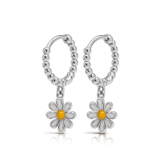 Karma Jewelry Hinged Hoops Fleur Flower