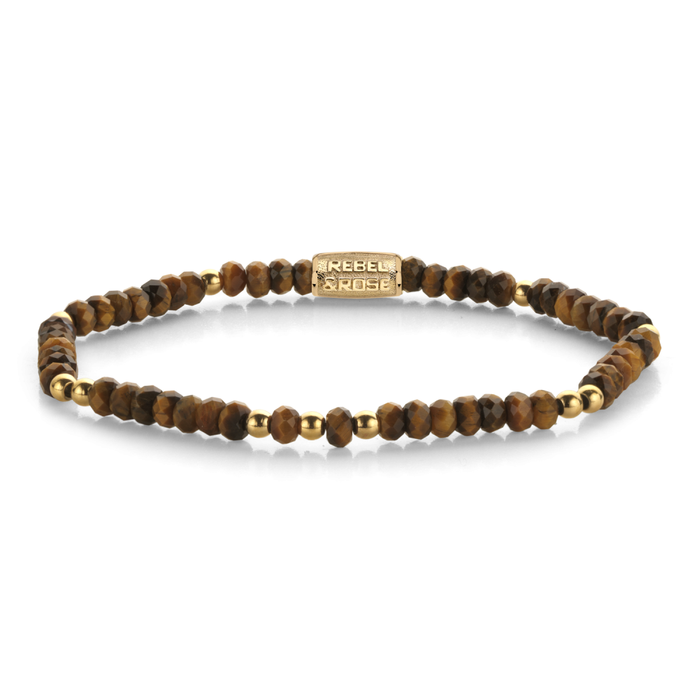 Tiger Lily Rocks gold-coloured - 4mm S Armband van het merk Rebel & Rose.