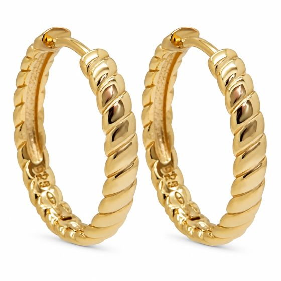 Karma Jewelry Hinged Hoops LILIA Swirl 21MM Goldplated