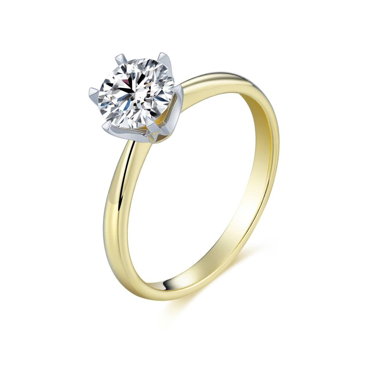 Gisser VBLR003-54  Gouden Solitair Ring met 1.00 ct Lab Grown Diamant
