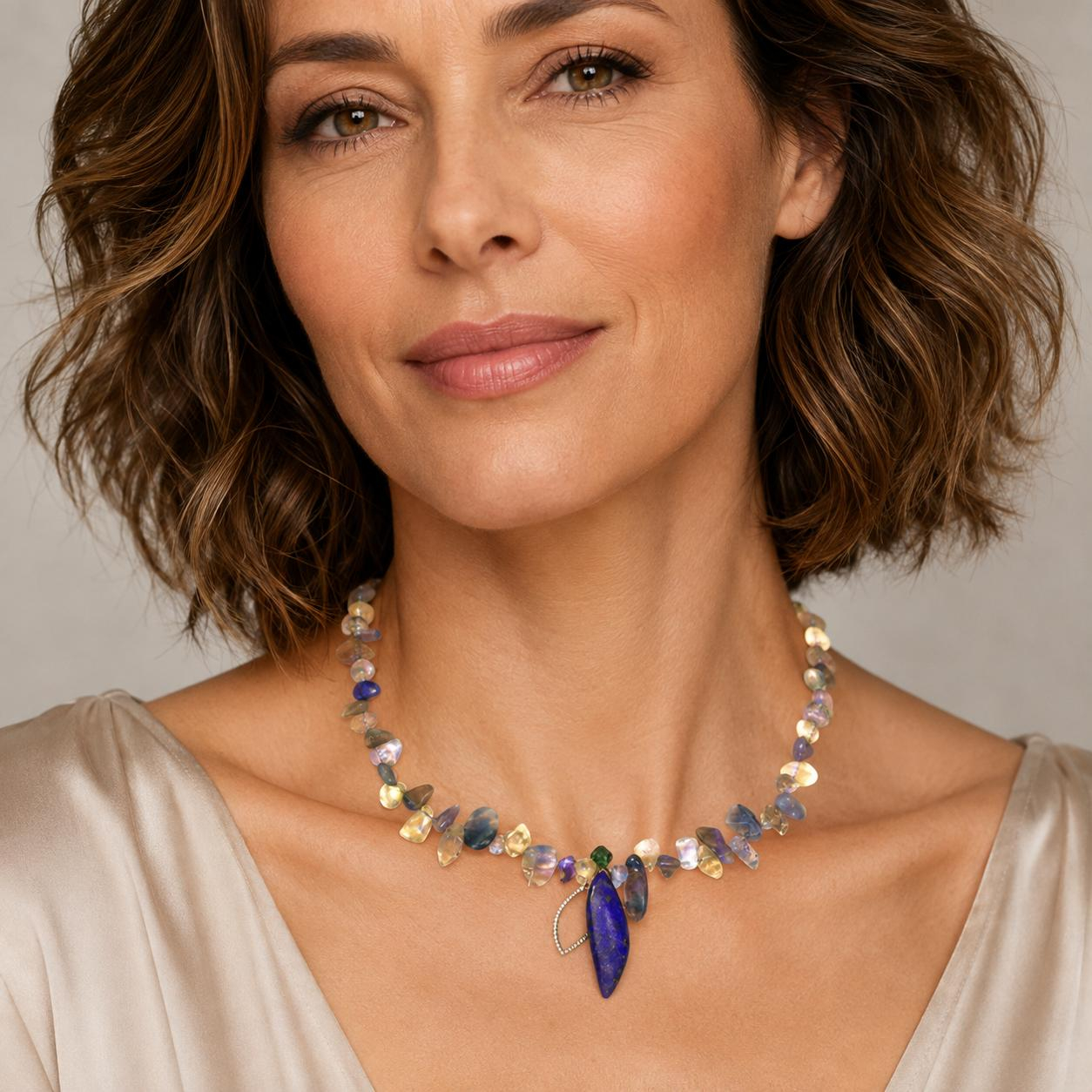 Das Opalcollier 2.0 ist ein stilvolles Schmuckst&uuml;ck der Kategorie JEWEL. Besonders als NECKLACE besticht es durch seine elegante Verarbeitung und zeitlose Sch&ouml;nheit. Dieses Collier kommt am besten zur Geltung, wenn es zu einem schlichten Outfit getragen wird, damit sein einzigartiger Charme voll zur Geltung kommt. Perfekt f&uuml;r besondere Anl&auml;sse oder als t&auml;gliches Highlight.