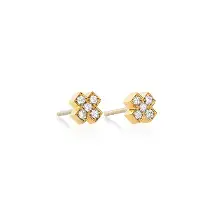 BRON oorknop Joy in 18 krt Rose goud met 0.20ct diamant CBR