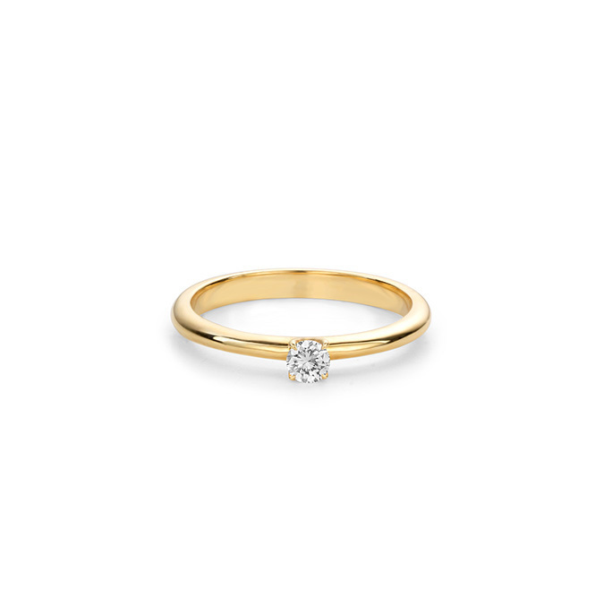 MISS SPRING GEELGOUDEN RING MET DIAMANT