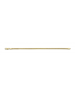 Fjory - 14kt geelgouden platte gourmet armband met zilveren kern 3.7mm, 19cm - 40-GP03,719