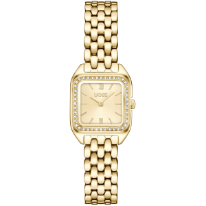 Ontdek de elegante HB MAE PETITE dms stl gp 22mm, een prachtig polshorloge dat speciaal is ontworpen voor dames. Met zijn verfijnde gouden kast en band straalt dit horloge een gevoel van luxe en stijl uit, perfect voor elke gelegenheid.

Dit horloge is uitgerust met een betrouwbaar quartz uurwerk en biedt een waterbestendigheid van 3 ATM, waardoor het bestand is tegen spatwater. De IP68-certificering zorgt ervoor dat het horloge volledig stofdicht en waterdicht is, wat het ideaal maakt voor dagelijks gebruik.