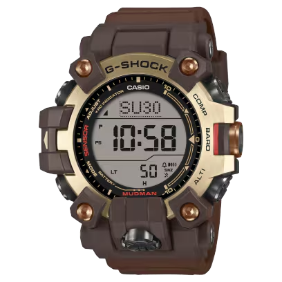 Der Casio G-Shock Digital FunksolarKunstoffband GW-9500MH-5ER bietet robuste Eigenschaften: Edelstahlgeh&auml;use, braunes Armband, Datumsfunktion, und misst 56,7 mm. Der ideale Trageweg ist am Handgelenk, passend zu sportlicher oder l&auml;ssiger Kleidung. Perfekt f&uuml;r Outdoor-Abenteuer und den t&auml;glichen Gebrauch. Erg&auml;nzen Sie Ihren Stil mit diesem vielseitigen und funktionalen Zeitmesser.