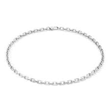 Coeur de Lion heren collier staal; schakel.