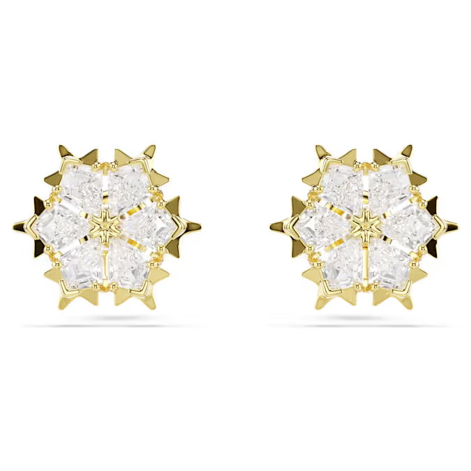 Cre&euml;er een ijskoude winterlook met dit paar sneeuwvlok-oorbellen, die tot leven komen door organische vormen en stralende Swarovski Zirkonia. Draag ze overdag solo en voeg &rsquo;s avonds bijpassende sieraden toe voor extra glamour. Elk artikel uit de Magic Evolution-collectie beheerst de kunst van het stapelen en in laagjes werken tot in de puntjes, met gestileerde vormen die elke look schitterend afwerken

Artikelnr.: 5757816
Collectie:  Magic
Formaat: 1 x 1 cm
Materiaal:  18k gouden afwerking, Cubic zirconia
Kleur:  Wit
Gewicht (individueel product):  1 g