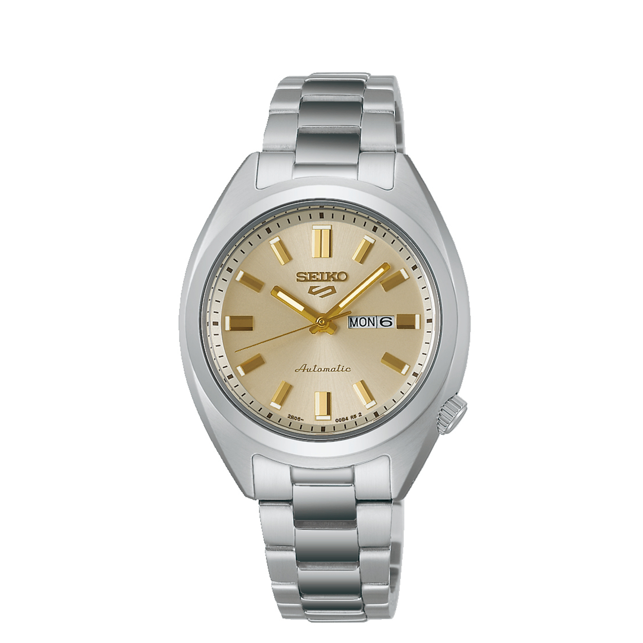 Dit is een horloge van het merk Seiko. Het is een analoog horloge gemaakt van staal. De diameter van de kast is 32 mm en de kast is 11.4 mm dik.
De verdere specificaties van het horloge zijn als volgt:
Kastvorm: rond
Kastkleur: zilverkleurig
Kastmateriaal: staal
Bandbreedte: 15 mm
Sluiting: vouwsluiting met drukker
Wijzerplaatkleur: champagne
Glassoort: hardlex glas
Waterdichtheid: 10 ATM
Techniek: automaat