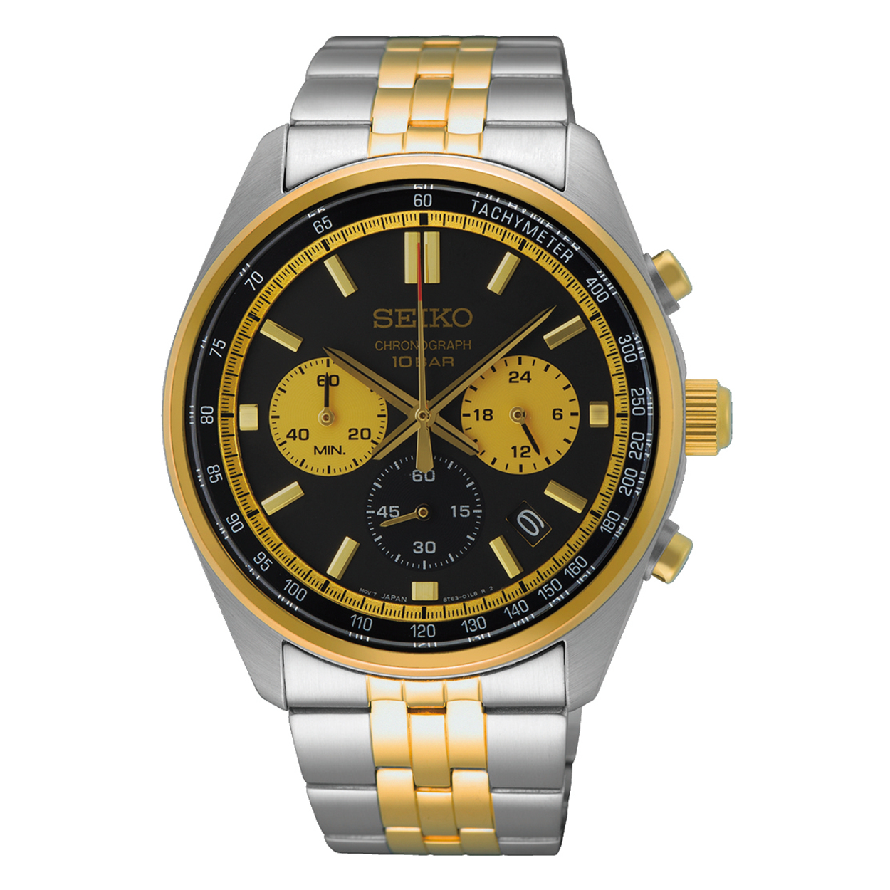 Seiko Chronograaf bicolor zwart 41,5 mm | SSB430P1