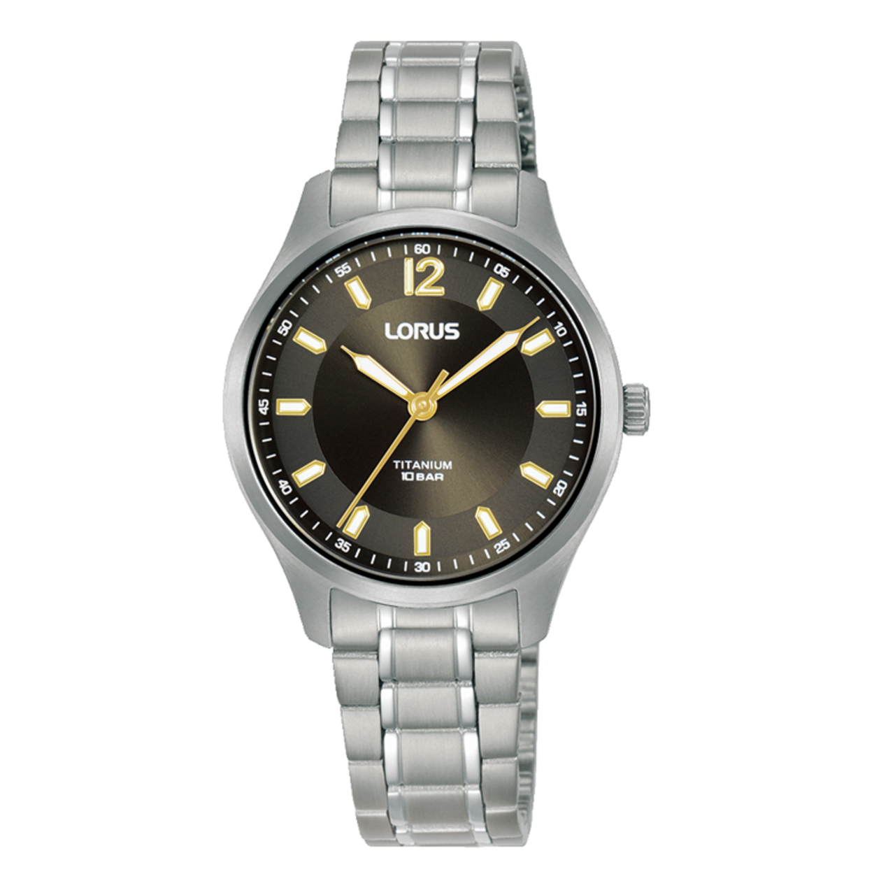 Dit is een horloge van het merk Lorus. Het is een analoog horloge gemaakt van titanium. De diameter van de kast is 30 mm en de kast is 8 mm dik.
De verdere specificaties van het horloge zijn als volgt:
Kastvorm: rond
Kastkleur: zilverkleurig
Kastmateriaal: titanium
Bandbreedte: 14 mm
Bandlengte: 225 mm
Sluiting: vouwsluiting met drukker
Wijzerplaatkleur: grijs
Glassoort: hardlex glas
Waterdichtheid: 10 ATM
Techniek: quartz