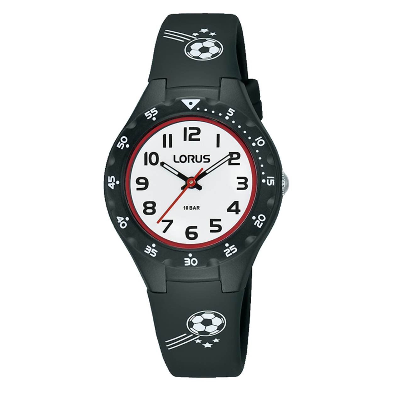 Dit is een horloge van het merk Lorus. Het is een analoog horloge gemaakt van kunststof. De diameter van de kast is 30 mm en de kast is 10 mm dik.
De verdere specificaties van het horloge zijn als volgt:
Kastvorm: rond
Kastkleur: zwart
Kastmateriaal: kunststof
Bandbreedte: 12 mm
Bandlengte: 210 mm
Sluiting: gesp
Wijzerplaatkleur: wit
Glassoort: acryl glas
Waterdichtheid: 10 ATM
Techniek: quartz
