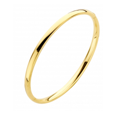 Fjory - 8kt geel, bangle armband met zilveren kern 61x5mm - 33-A356105