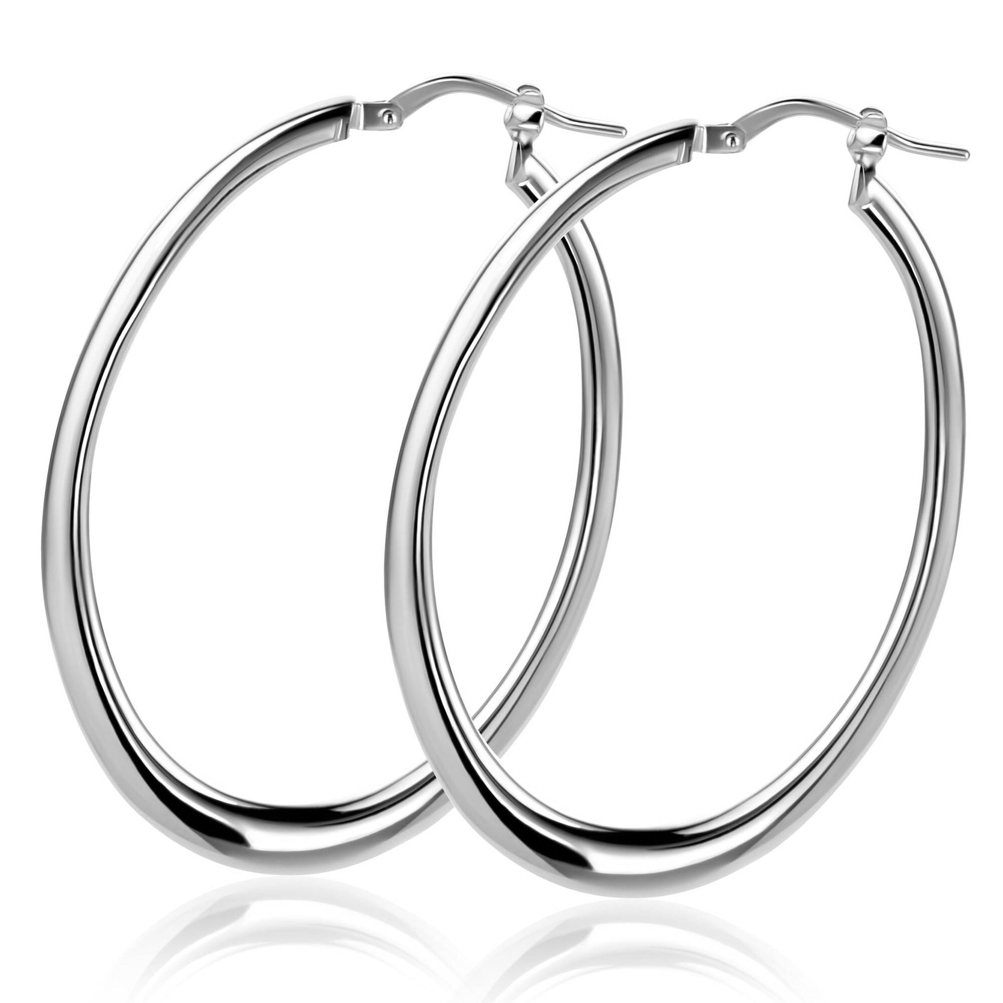 ZINZI zilveren oorringen 48mm met een organische gevormde buis van 2mm breed. Met handige italiaanse bovensluiting. Perfect in balans voor een opvallende maar verfijnde look. Vervaardigd van eerste gehalte zilver (925) en extra gerodineerd.