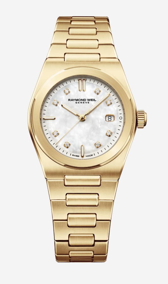 Raymond Weil quarts dames pols horloge model 1250-P-97081 uit de nieuwe A.R.T. collectie. Staal met stalen band. 10 ATM waterdicht.