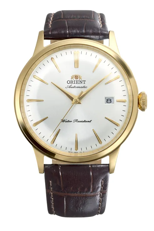 De Orient Bambino RA-AC0028S30B horloge heeft een elegante bruine horlogeband en een roestvrijstalen kast met een dikte van 12,3 mm. Het beschikt over een automatische uurwerkbeweging, datumaanduiding en een kristallen glas. Draag dit stijlvolle horloge tijdens formele gelegenheden of dagelijks voor een elegante uitstraling. Het past perfect bij zowel zakelijke als casual outfits.