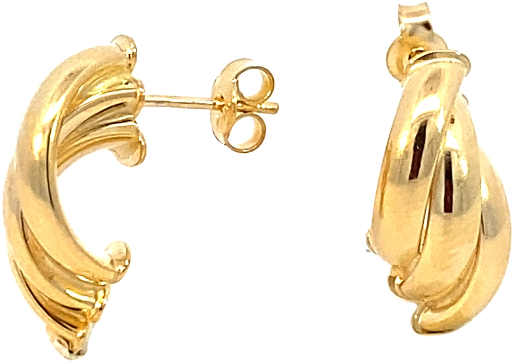 Oorringen in goud 14 k 