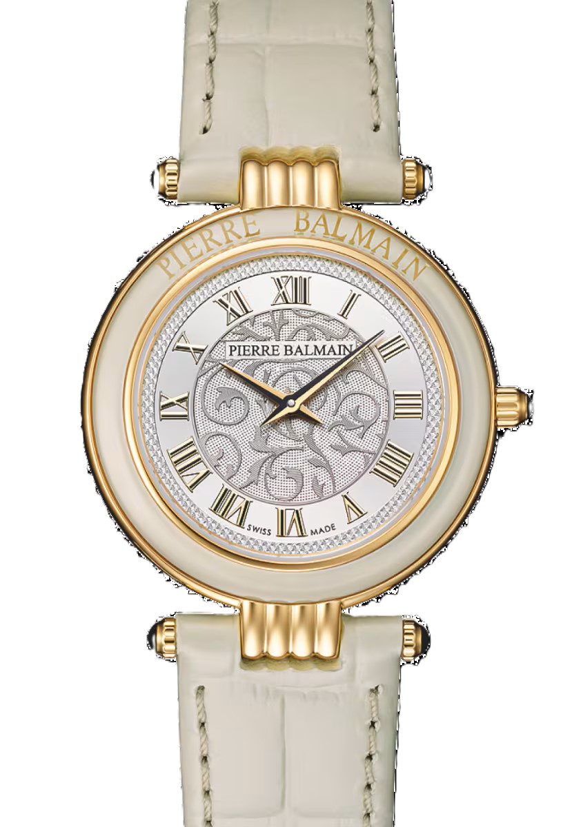 SILVER ARO, PVD YELLOW 2N, LEATHER BEIGE