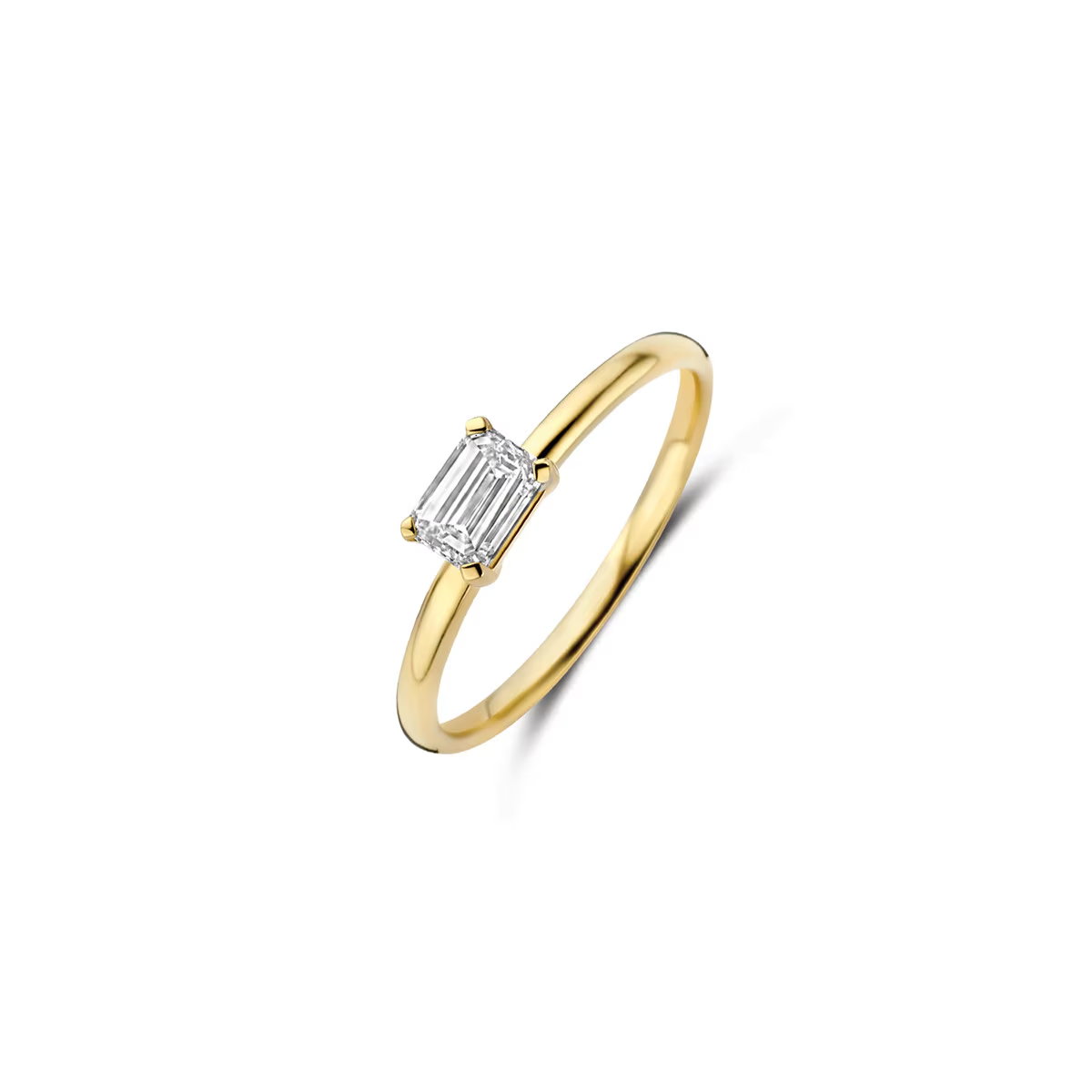 BLUSH GEELGOUDEN RING LABGROWN DIAMOND 
