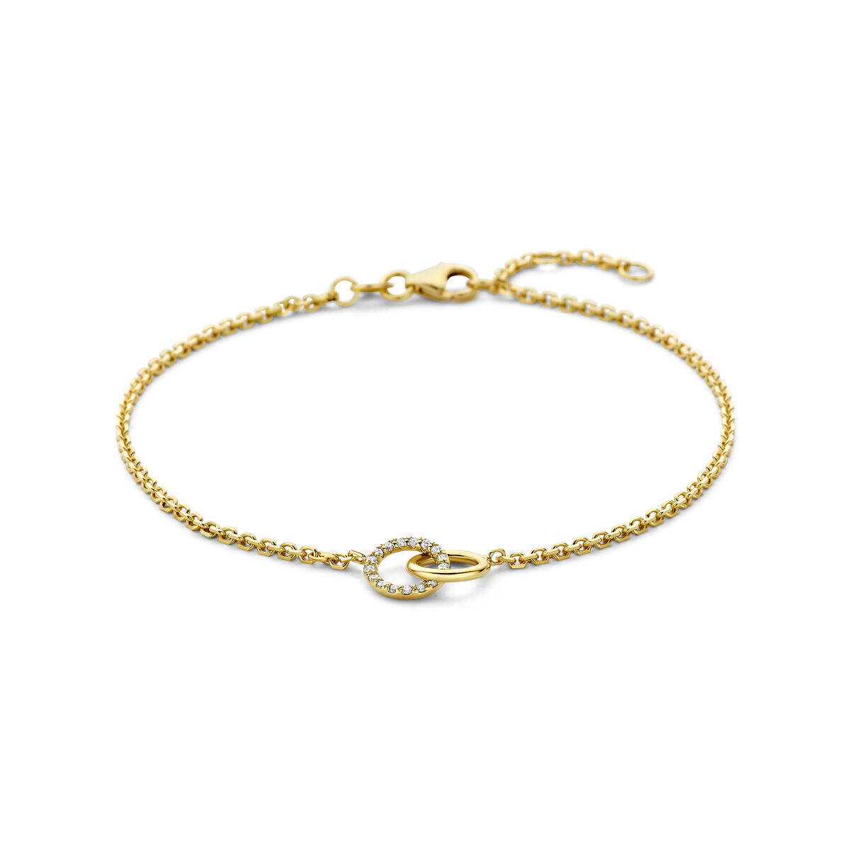 14krt gouden armband met lab grown diamant
