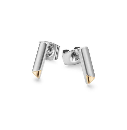 Boccia Titanium bicolor titanium staaf oorknoppen 10mm | 05114-02