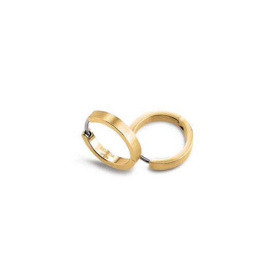 Boccia titanium klapoorringen verguld 14 mm huidvreindelijk