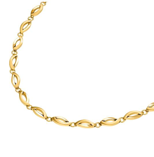 Boccia Titanium goudkleurig fantasie schakelcollier 47cm | 0876-04