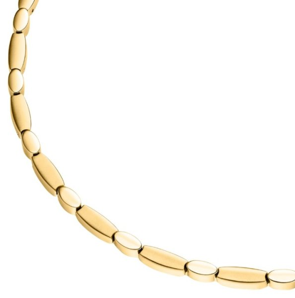 Een prachtig schakel collier van titanium