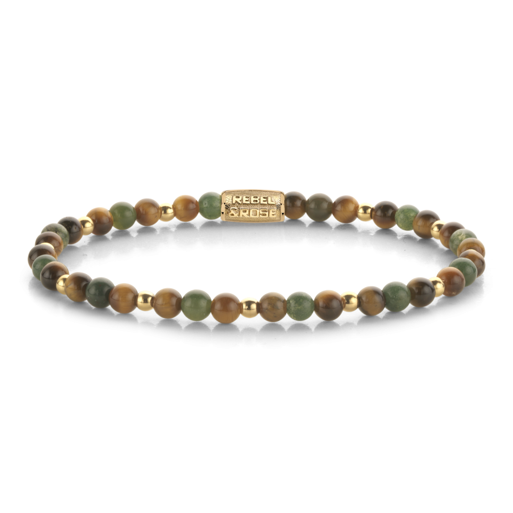 Rebel&Rose Rainforest gold-coloured dames armband RR-40194-G-S