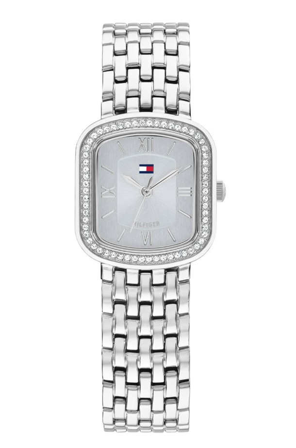 Tommy Hilfiger quarts dames pols horloge staal met stalen band ui de Abby Collectie model TH1782921. 3 ATM water bestendig.