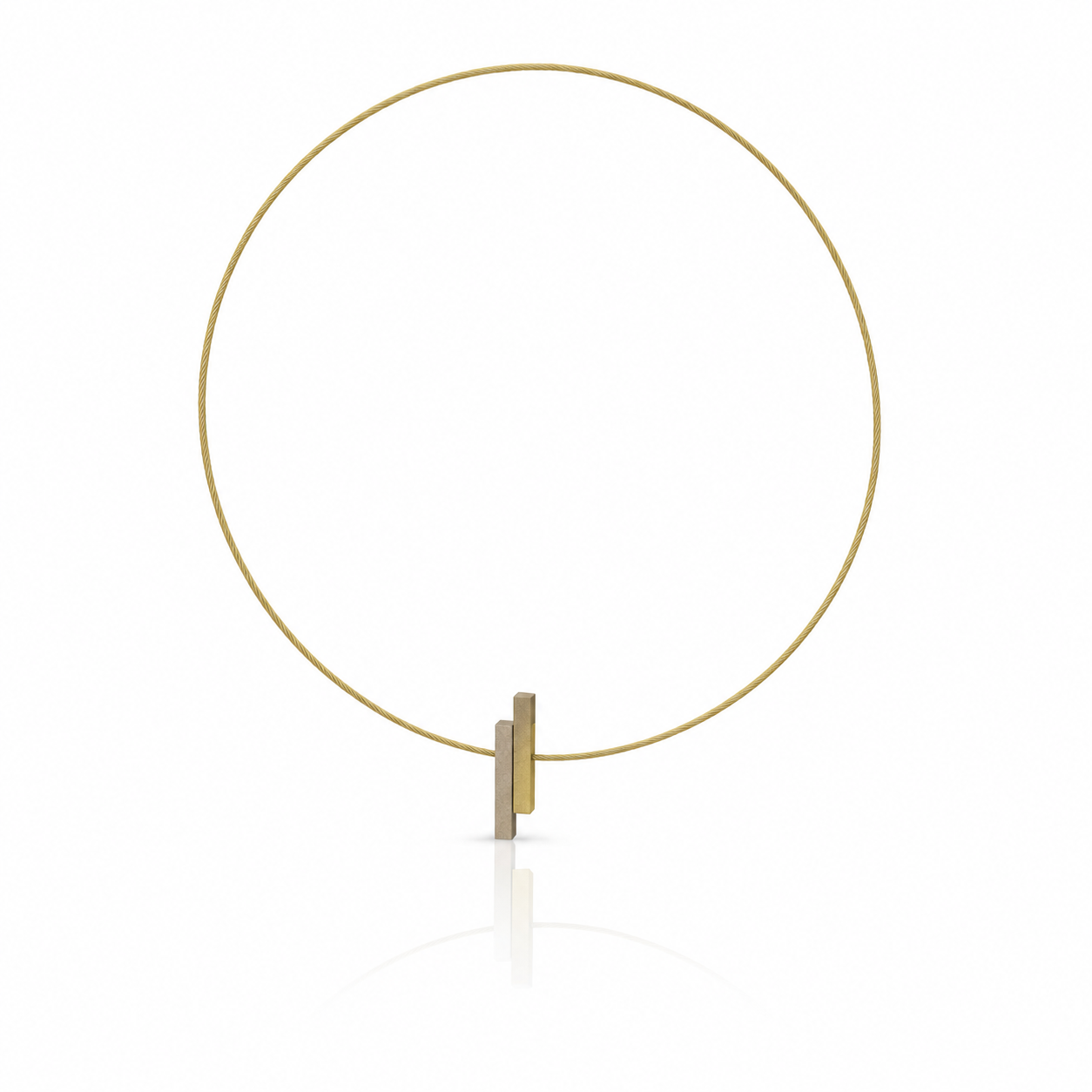 Choker Sophia met brons en goud kleur en magneetsluiting