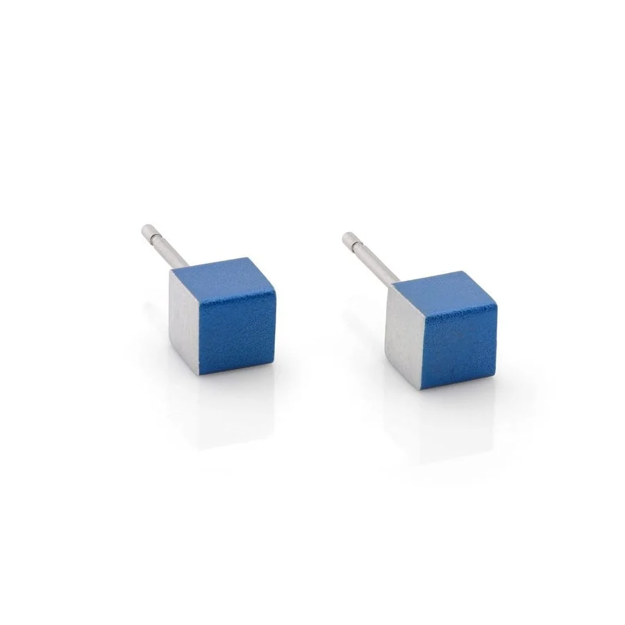Kubus oorknoppen blauw