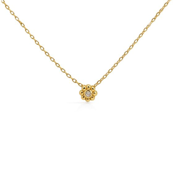 Karma Jewelry Necklace Leonie Zirconia flower Goldplated