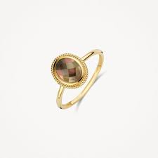 BLUSH 14 krt geelgouden damesring 