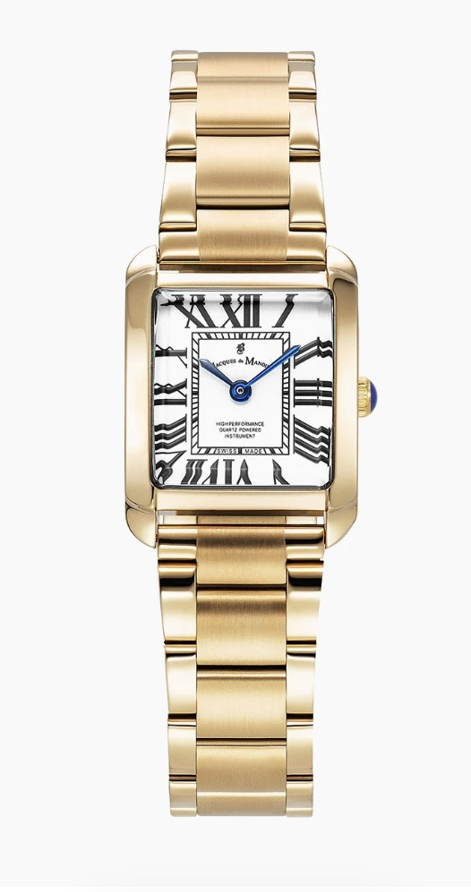 Jacques du Manoir Swiss Made quarts pols horloge staal met stalen band model JWL04402. 3 ATM waterbestendig.