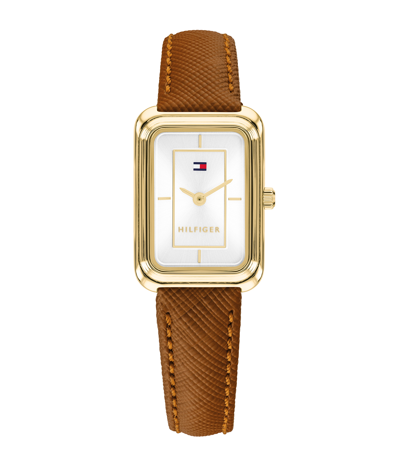 Tommy Hilfiger horloge 1782931 straalt elegantie uit met een gouden roestvrijstalen kast en bruine leren band. Dit analoge horloge heeft een zilverkleurige wijzerplaat met strepenindex en mineraalglas. Het heeft een quartz uurwerk en is nikkelvrij. Waterbestendig tot 3 ATM, ideaal voor dagelijks gebruik. Draag het bij zowel casual als formele kleding voor een stijlvolle uitstraling.